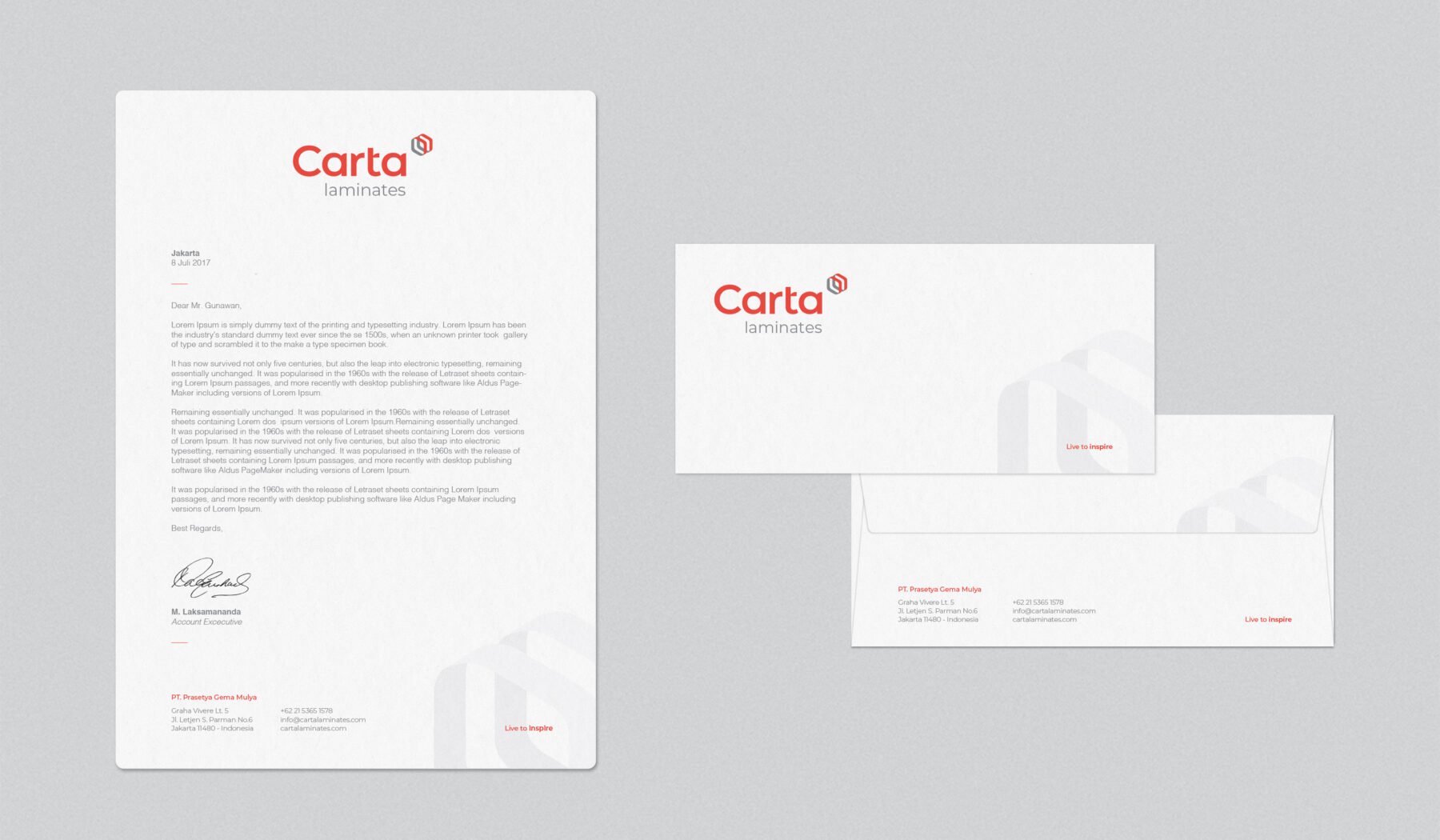 20180112 P carta letterhead and envelope